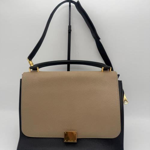 Celine Tricolor Leather Trapeze Handbag