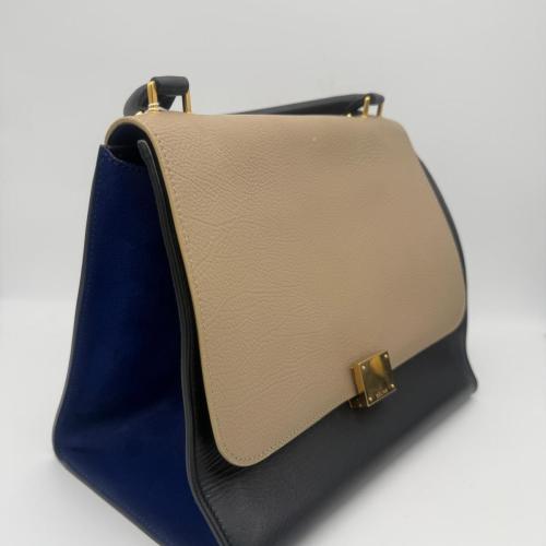 Celine Tricolor Leather Trapeze Handbag photo 3