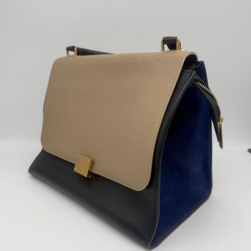 Celine Tricolor Leather Trapeze Handbag photo 5