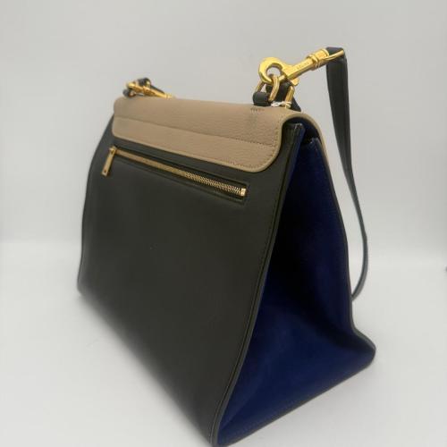 Celine Tricolor Leather Trapeze Handbag photo 6