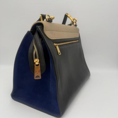 Celine Tricolor Leather Trapeze Handbag photo 7