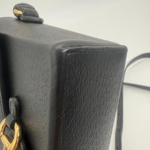 Gucci Black Leather Horsebit 1955 Crossbody Bag photo 5