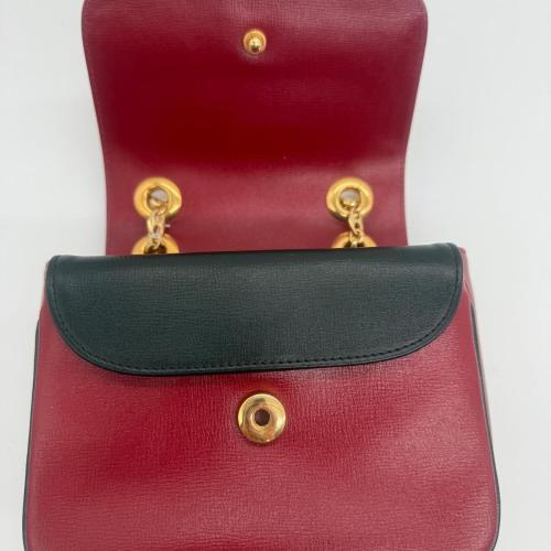Gucci Red Leather Flap Shoulder Bag photo 5