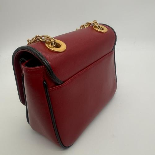 Gucci Red Leather Flap Shoulder Bag photo 8