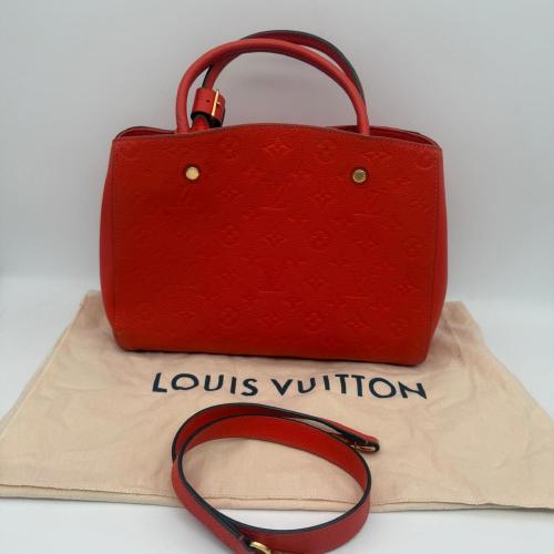 Louis Vuitton Red Empreinte Montaigne Handbag