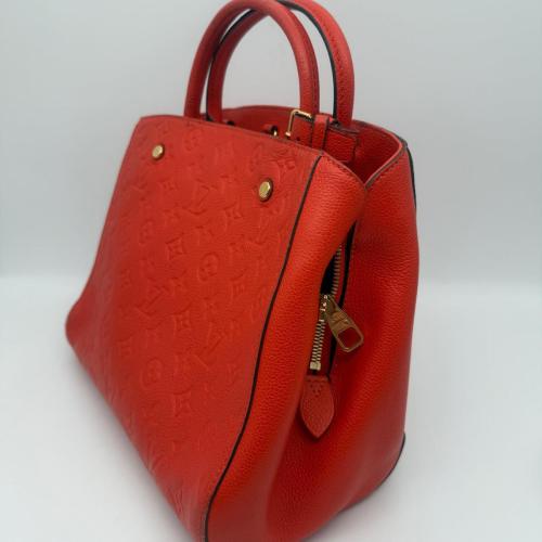 Louis Vuitton Red Empreinte Montaigne Handbag photo 4