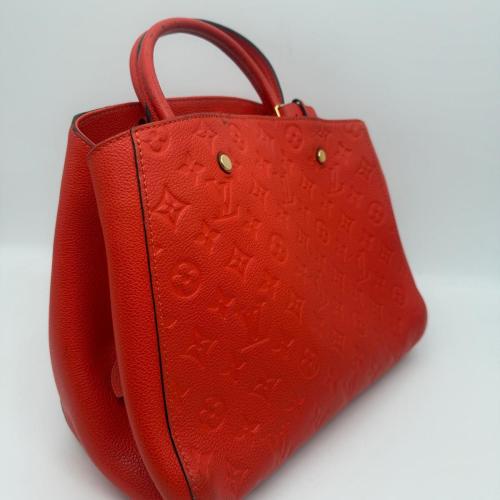 Louis Vuitton Red Empreinte Montaigne Handbag photo 6