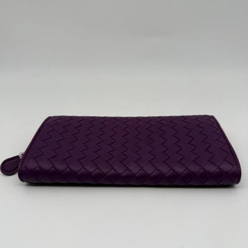 Bottega Veneta Purple Intrecciato Leather Continental Wallet photo 3