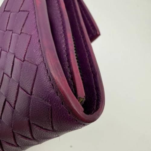 Bottega Veneta Purple Intrecciato Leather Continental Wallet photo 8