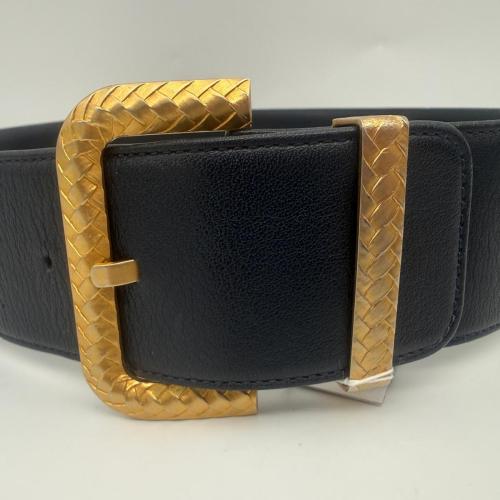 Christian Dior Black Leather Belt With Gold Buckle photo 4