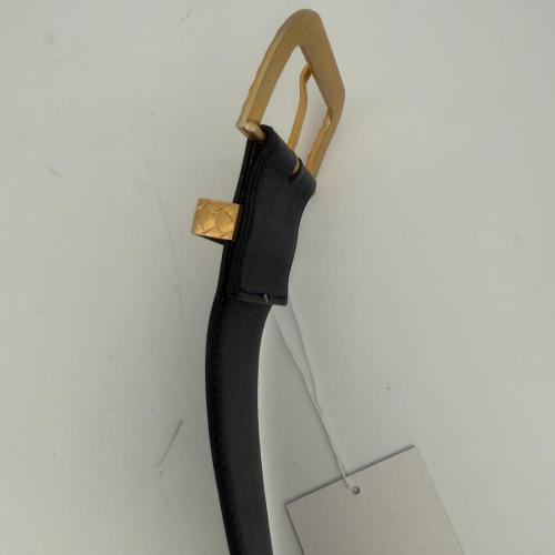 Christian Dior Black Leather Belt With Gold Buckle photo 7
