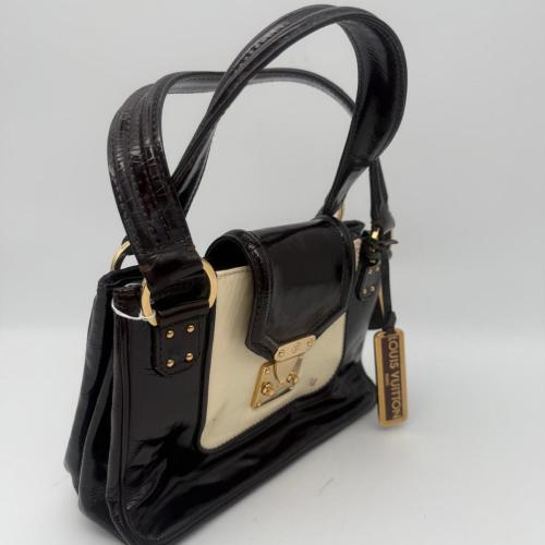 Louis Vuitton Black And Cream Leather Cruise Line Bicolour Hand Bag photo 4