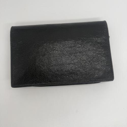 Balenciaga Black Lambskin Leather Classic City Wallet on Chain photo 3