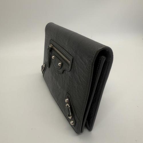 Balenciaga Black Lambskin Leather Classic City Wallet on Chain photo 4