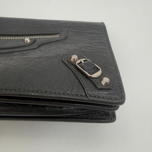 Balenciaga Black Lambskin Leather Classic City Wallet on Chain photo 7