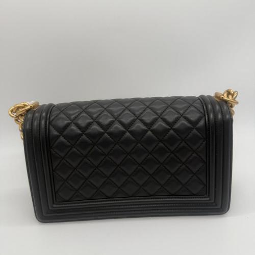 Chanel Black Quilted Leather Boy Flap Bag photo 2