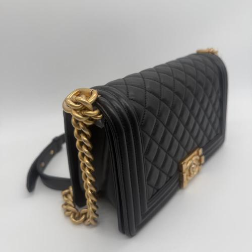 Chanel Black Quilted Leather Boy Flap Bag photo 4