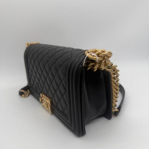 Chanel Black Quilted Leather Boy Flap Bag photo 5