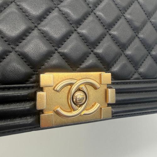 Chanel Black Quilted Leather Boy Flap Bag photo 7