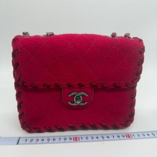 Chanel Fancy Felt Whipstitch Flap Bag