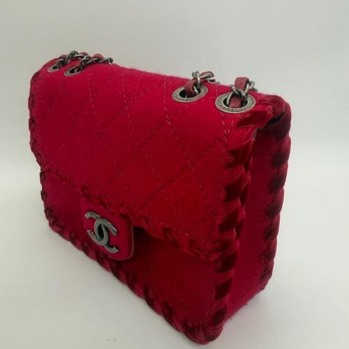 Chanel Fancy Felt Whipstitch Flap Bag photo 7