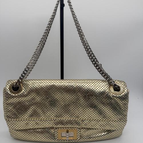 Chanel Metallic Perforated Calfskin Reissue 2.55 Drill Flap Bag
