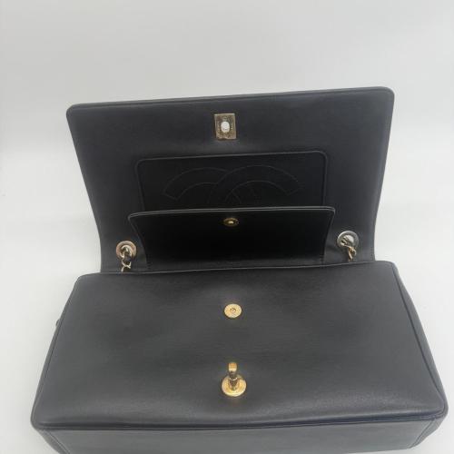 Chanel Black Chevron Leather Mademoiselle Flap Bag photo 6
