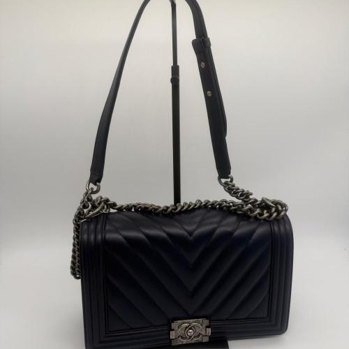Chanel Boy Flap Bag Chevron Lambskin Shoulder Bag