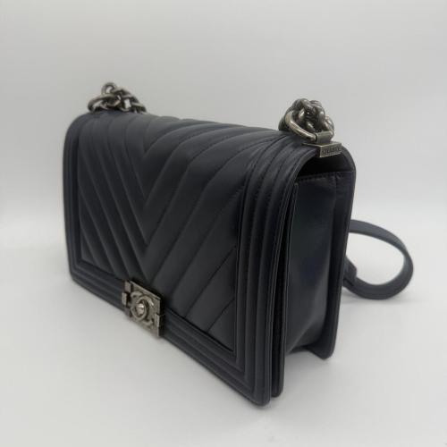 Chanel Boy Flap Bag Chevron Lambskin Shoulder Bag photo 7