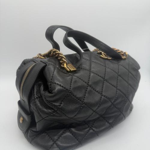 Chanel Black Quilted Bowling Bag photo 4