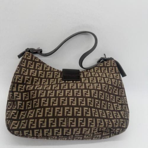 Fendi Brown Zucchino FF Shoulder Bag photo 2