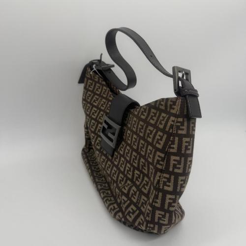 Fendi Brown Zucchino FF Shoulder Bag photo 7