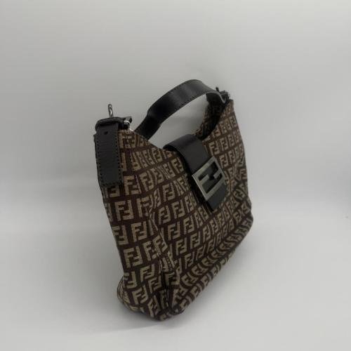 Fendi Brown Zucchino FF Shoulder Bag photo 8