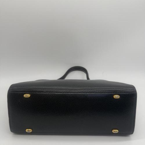 Celine Black Leather Handbag With Strap photo 4