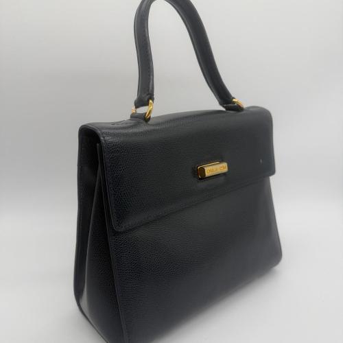 Celine Black Leather Handbag With Strap photo 5