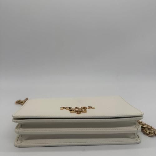 Prada White Saffiano Leather Crossbody Bag photo 5