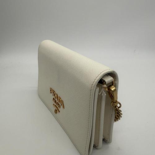 Prada White Saffiano Leather Crossbody Bag photo 8