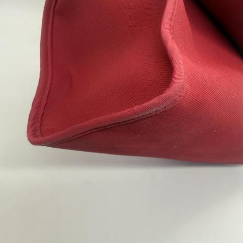 Hermès Red Canvas And Leather Herbag Zip Shoulder Bag photo 4