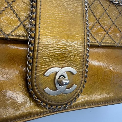 Chanel Metallic Gold Patent Madison Flap Bag photo 3