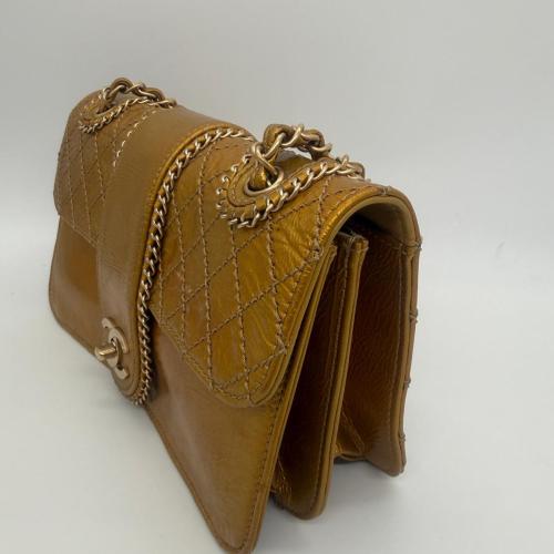 Chanel Metallic Gold Patent Madison Flap Bag photo 8