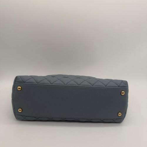 Chanel Blue Quilted Leather Top Handle Bag photo 4