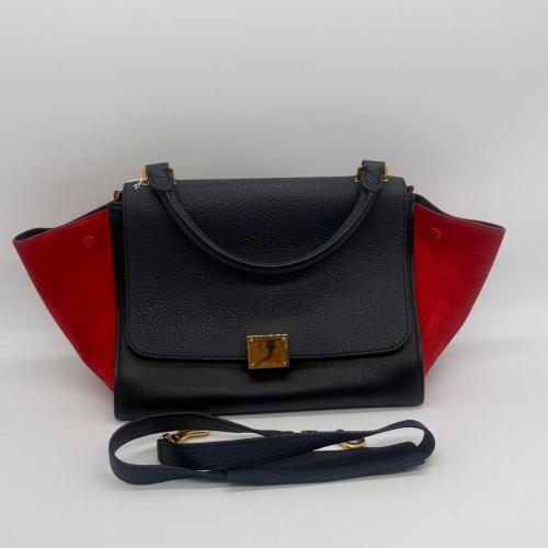 Celine Tri-Color Leather Trapeze Handbag