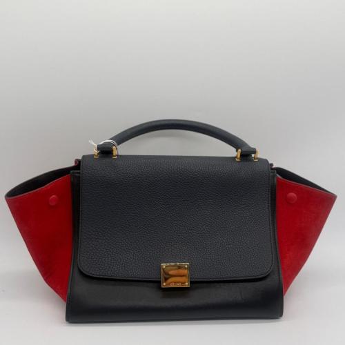 Celine Tri-Color Leather Trapeze Handbag photo 2