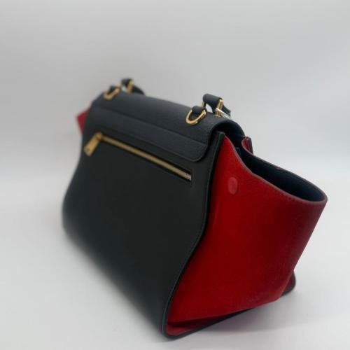 Celine Tri-Color Leather Trapeze Handbag photo 4