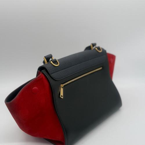 Celine Tri-Color Leather Trapeze Handbag photo 5