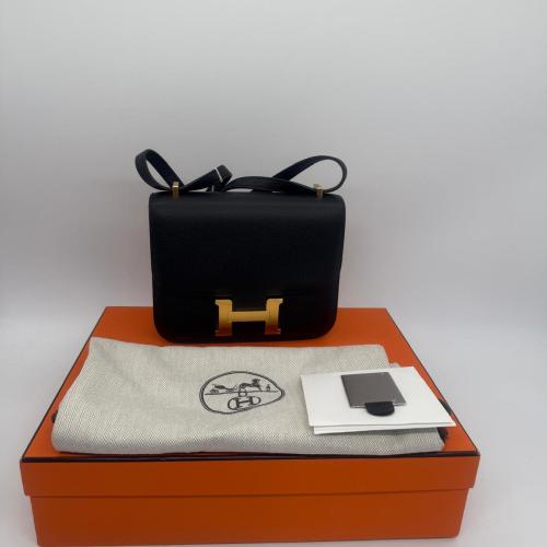 Hermès Epsom Constance Black Bag