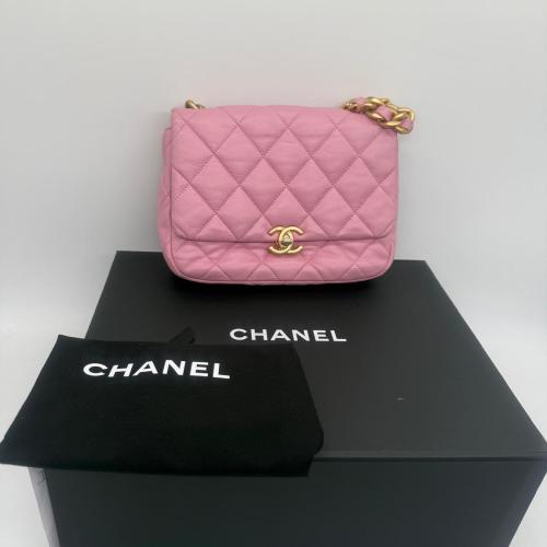 Chanel Pink Quilted Shoulder Bag