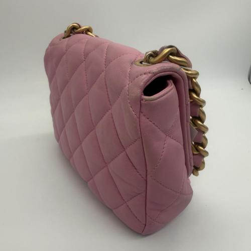 Chanel Pink Quilted Shoulder Bag photo 5