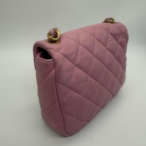 Chanel Pink Quilted Shoulder Bag photo 6