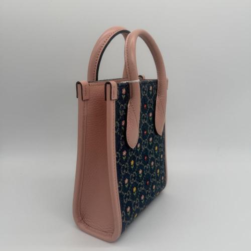 Gucci GG Denim Flowers Tote photo 7